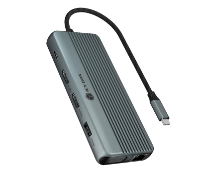 Stacja dokująca do laptopa ICY BOX 12w1 4xUSB, RJ45, Jack, HDMI, VGA 3xPD 3.0 100W
